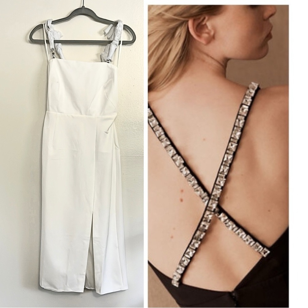 Sachin + Babi x BHLDN Sheath Dress with Rhinestone Straps
